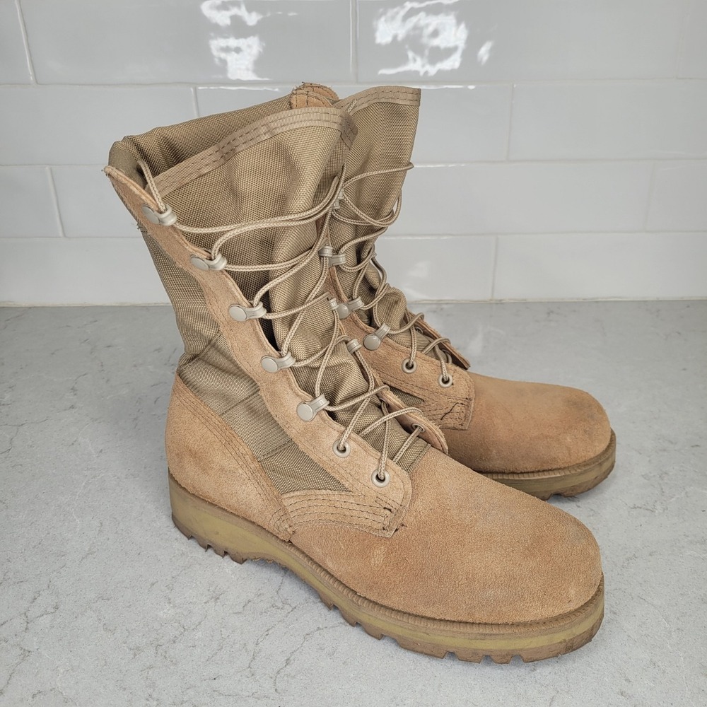 Altama Boots 5800 PJ Combat Military Vibram Desert Tan Lace Up Mens 6R